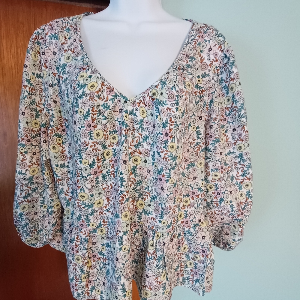 a n. a  women's floral blouse.